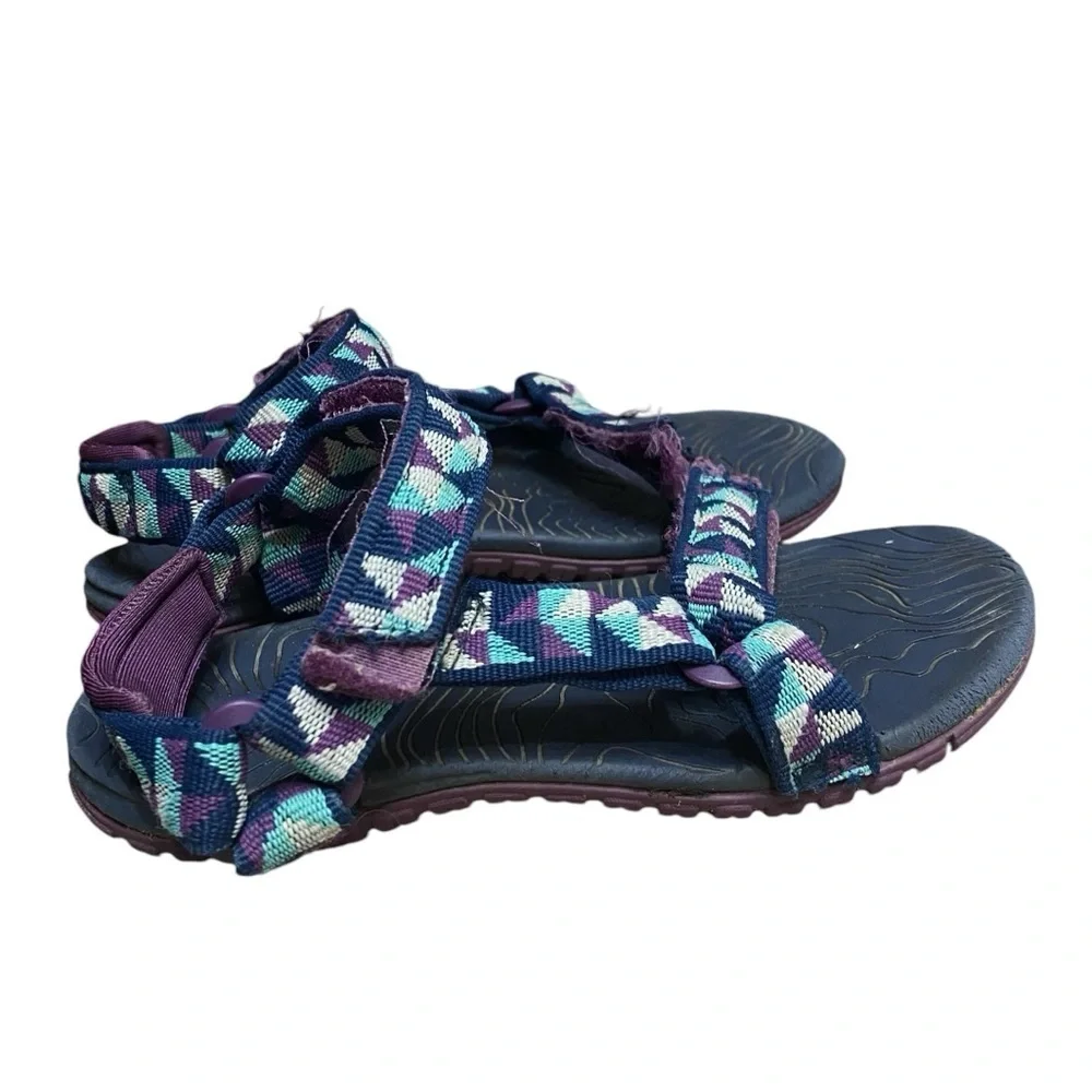 Teva Purple Blue Hurricane 3 1019535C Multicolor Sports Strappy Sandals Size 11